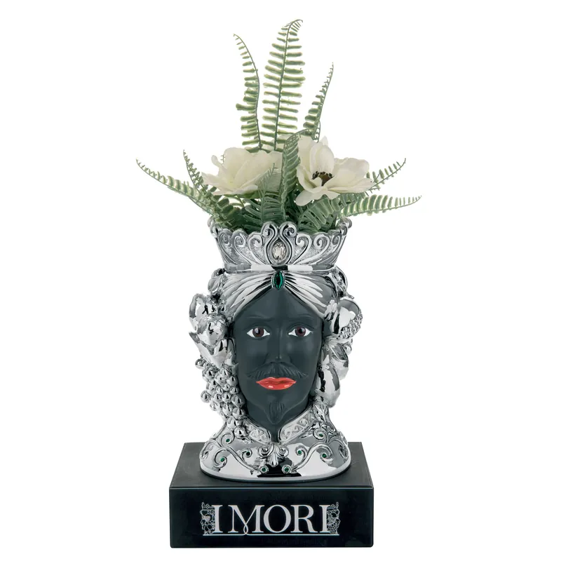 Testa di moro maschile decorata a mano dallo stile moderno Occasione Imperdibile