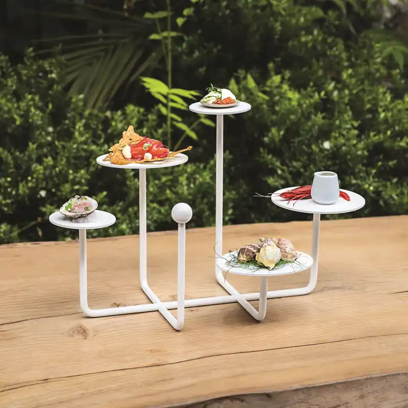 Occasione Imperdibile Alzatina per dolci in acciaio verniciato in stile moderno "Coral"