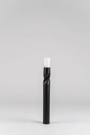 A Buon Prezzo Portacandela piccolo in stile moderno in acciaio vernicialto "Flip"
