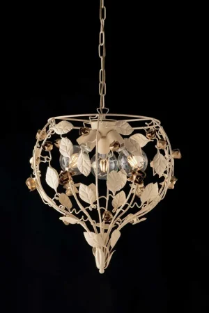 Lampadario in metallo laccato con decorazione decape 3 luci - 60W - IP20 Professionale