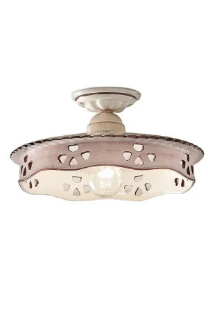 Lampada da soffitto in ceramica dallo stile rustico e classico - 100W - IP20 Compra Oggi Stesso