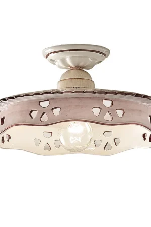 Promozione Lampada da soffitto grande in ceramica dallo stile rustico e classico - 100W - IP20
