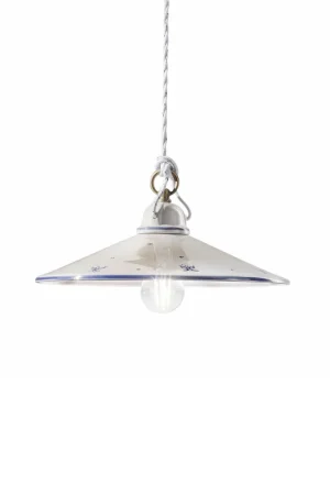 Offerta Sospensione piccola dallo stile rustico con paralume in ceramica - 75W - IP20