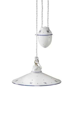 Reso Gratuito Sospensione piccola regolabile in altezza diffusore in ceramica design rustico - 75W - IP20