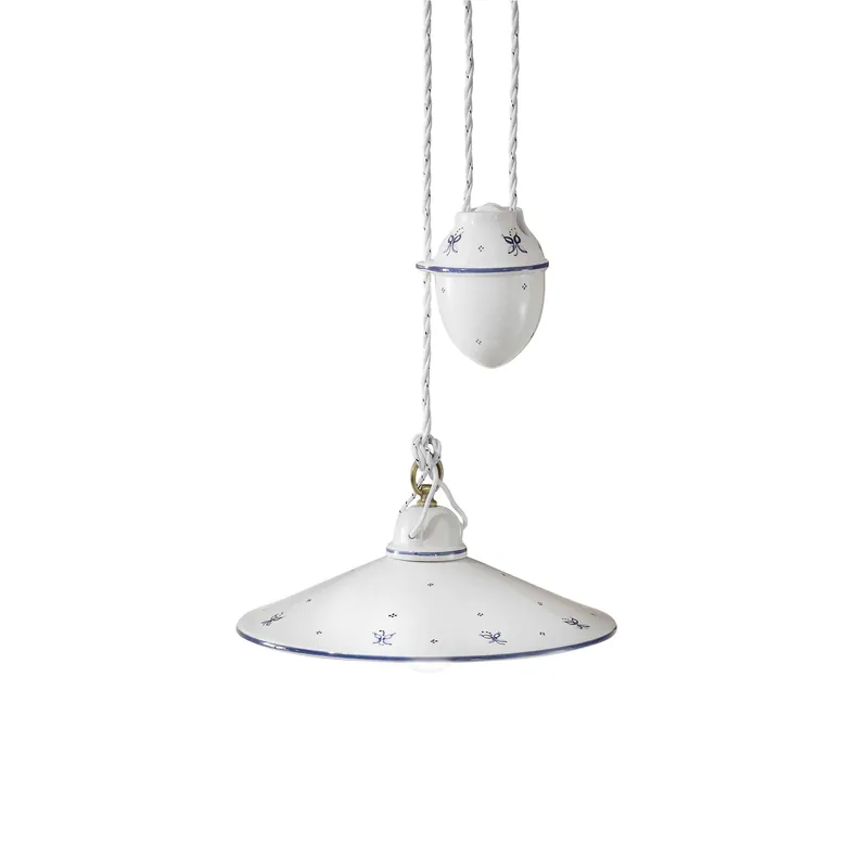 Reso Gratuito Sospensione piccola regolabile in altezza diffusore in ceramica design rustico - 75W - IP20
