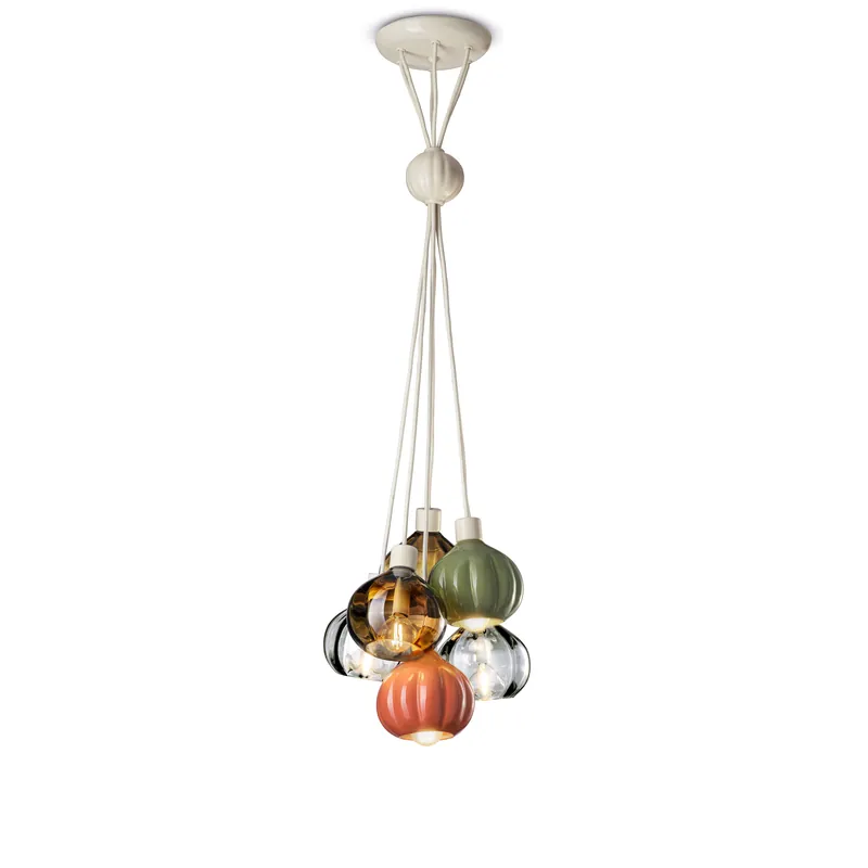 Ordina Subito Lampada a sospensione con 6 diffusori in ceramica e vetro dallo stile moderno - 28W - IP20