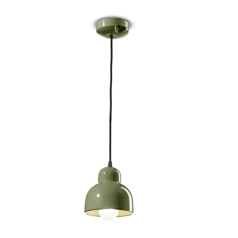 Lampada a sospensione con diffusore grande in ceramica dal design moderno decò - 53W - IP20 Popolare