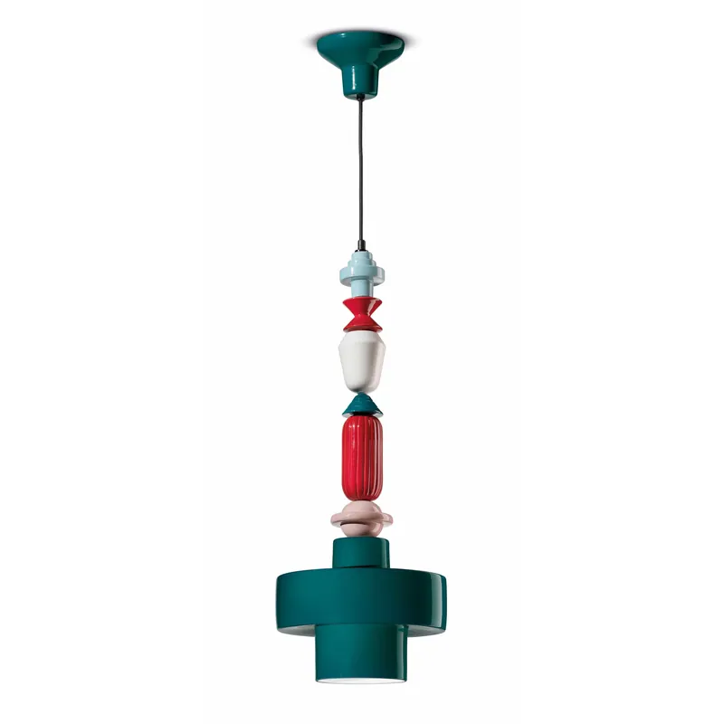 Vendita Finale Lampada a sospensione media interamente in ceramica dalle linee moderne decò - 53W - IP20