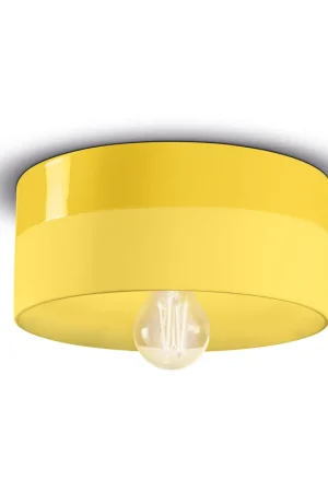 A Buon Prezzo Plafoniera a soffitto piccola rotonda interamente in ceramica dal design moderno - 77W - IP20