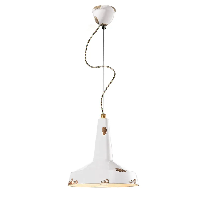 Professionale Lampada a sospensione dal design industrial e con diffusore a cono in ceramica - 53W - IP20