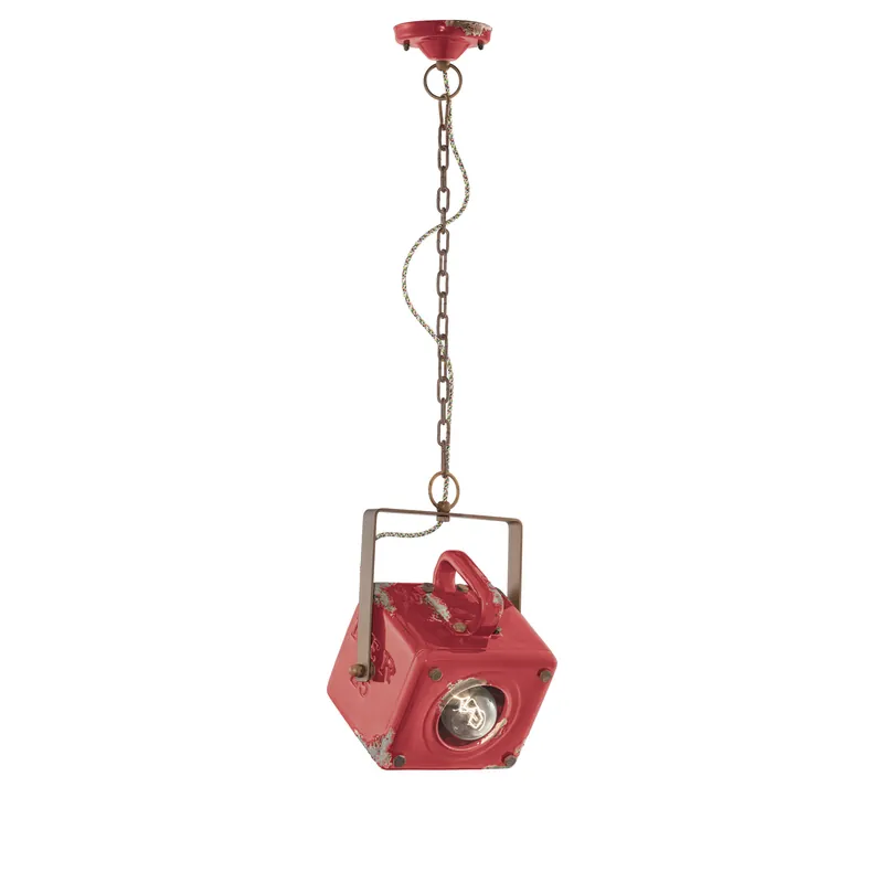 Prezzo Scontato Lampada a sospensione dal design industrial con diffusore a cubico in ceramica - 53W - IP20