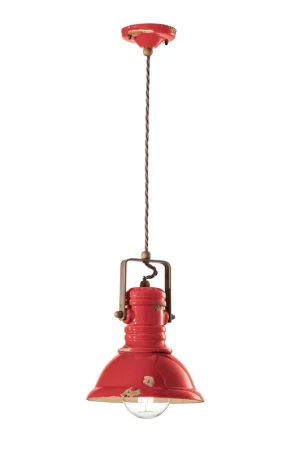 Acquista Ora Lampada a sospensione piccola in stile industrial con diffusore in ceramica - 53W - IP20
