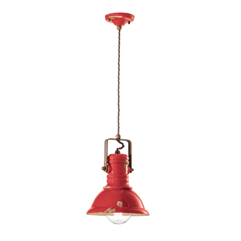 Acquista Ora Lampada a sospensione piccola in stile industrial con diffusore in ceramica - 53W - IP20