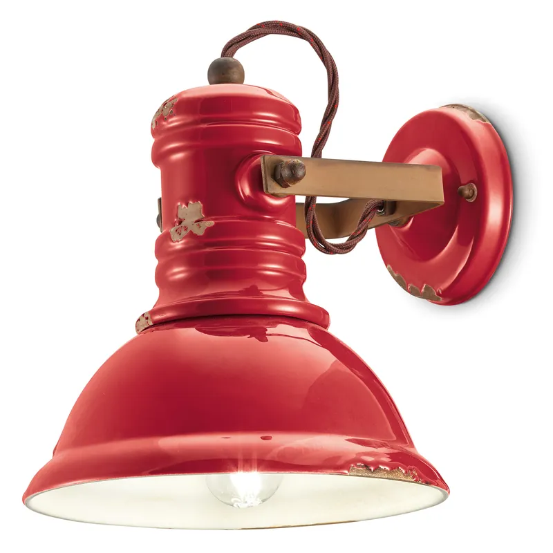 Applique da parete in metallo dal design industrial con diffusore in ceramica - 53W - IP20 Prezzo Scontato