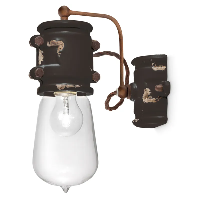 Pagamento Sicuro Applique da parete dal design industrial interamente in ceramica - 77W - IP20