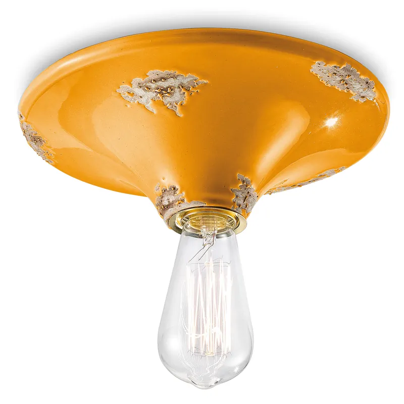 Plafoniera grande rotonda dal design industrial con diffusore in ceramica - 77W - IP20 Novità