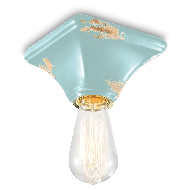 Promozione Esclusiva Plafoniera piccola quadrata dal design industrial con diffusore in ceramica - 77W - IP20