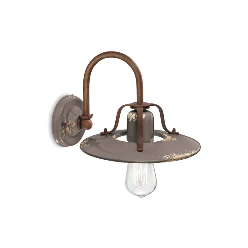 Miglior Prezzo Applique da parete in metallo con diffusore in ceramica dal design industrial - 77W - IP20