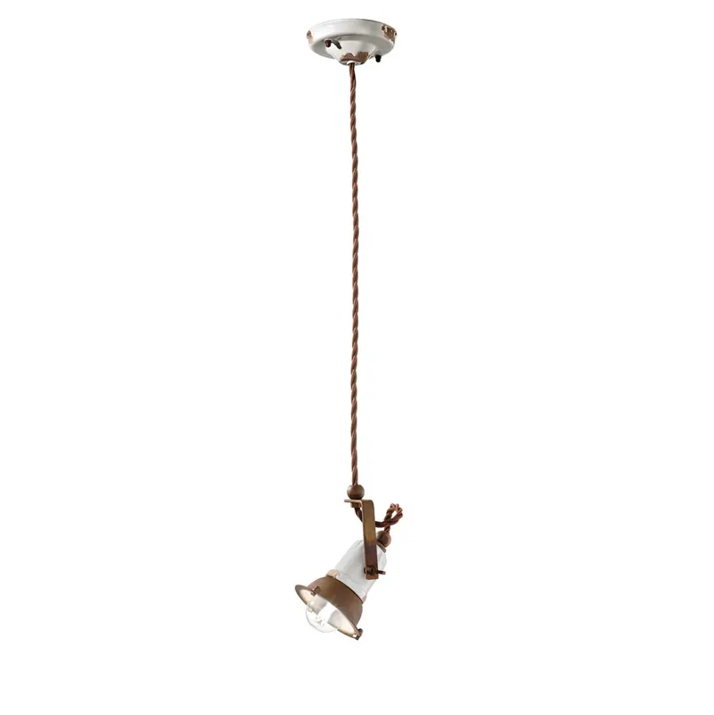 Must-Have Lampada a sospensione singola dal design industrial con diffusore in ceramica - 46W - IP20