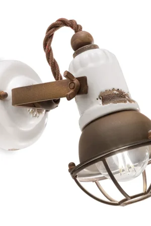 A Buon Prezzo Lampada da parete dal design industrial con diffusore a griglia in ceramica - 46W - IP20