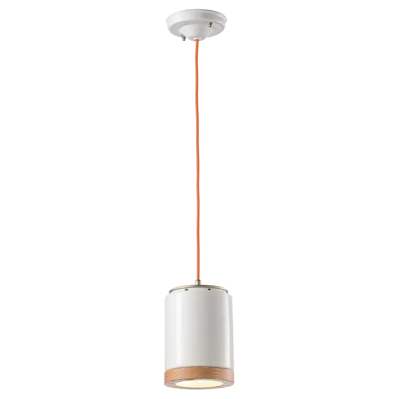 Lampada a sospensione in stile industrial con diffusore cilindrico in ceramica - 53W - IP20 Offerta Lampo