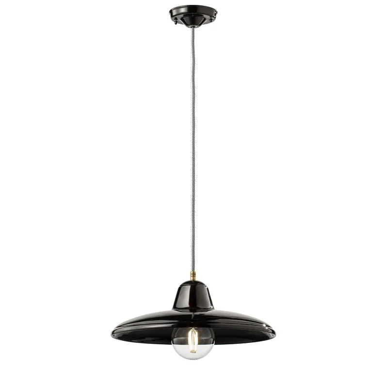 Lampada a sospensione dal design industrial con diffusore in ceramica - 77W - IP20 Subito Disponibile
