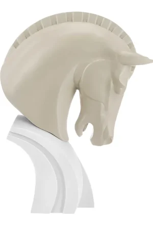 A Buon Prezzo Scultura da tavolo Cavallo piccola in marmorino dal design moderno ed elegante