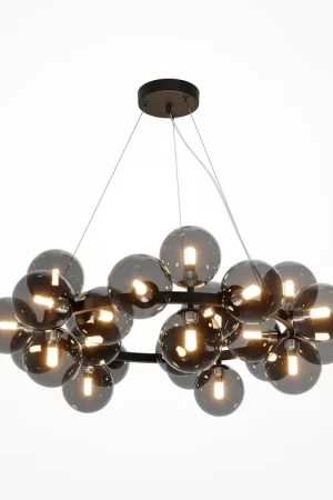 Ultimissimo Modello Lampada a sospensione piccola moderna in metallo con diffusori a boccia in vetro - 28W - IP 20