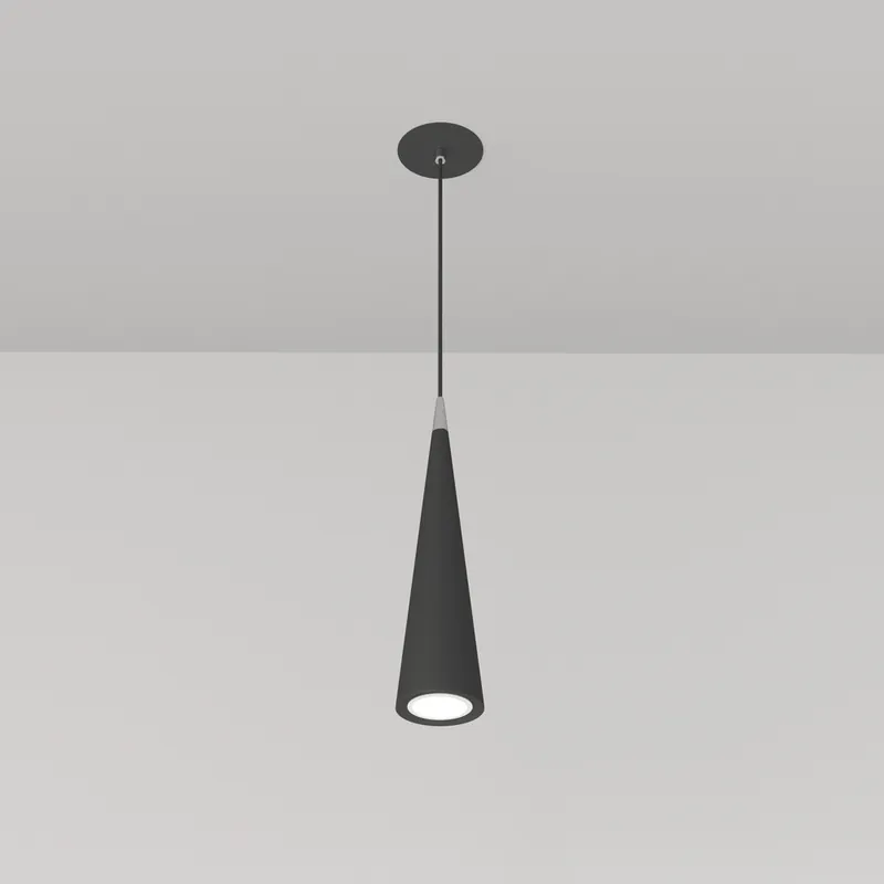 Saldi Lampada a sospensione con diffusore singolo a cono in metallo dal design moderno - 40W - IP 20