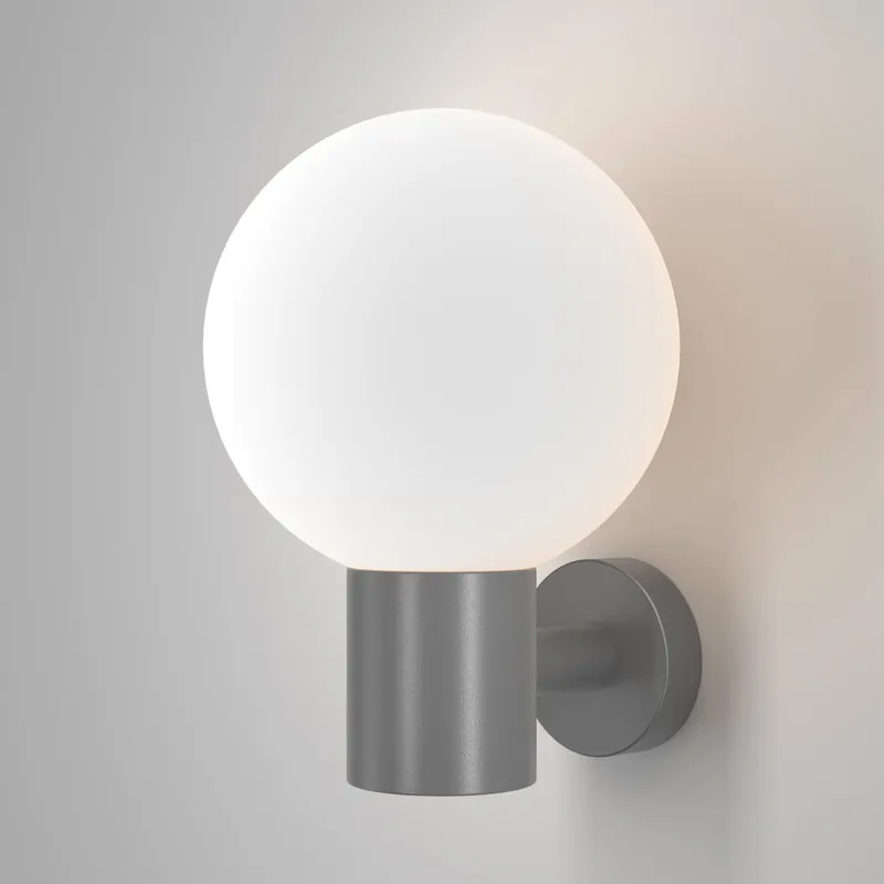 Lampada da parete per esterno con diffusore a boccia in pvc dal design moderno - 60W - IP54 Professionale
