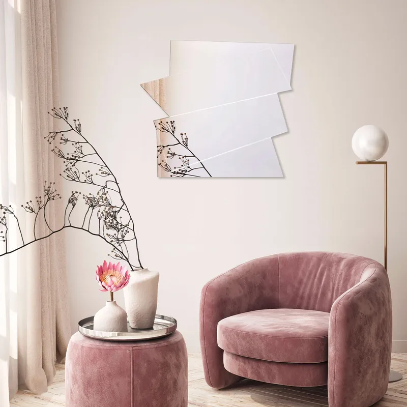 Specchio da parete moderno con forme geometriche irregolari "Irregular" Direttamente Dal Produttore
