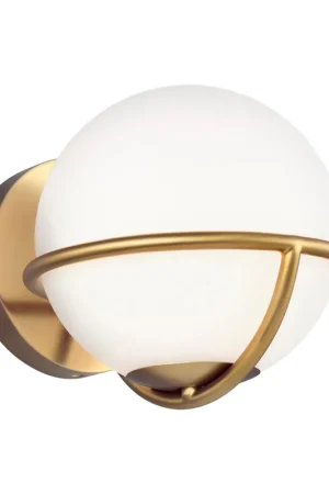Applique da parete moderna in acciaio con diffusore in vetro a forma sferica - 3W - IP20 A Buon Prezzo