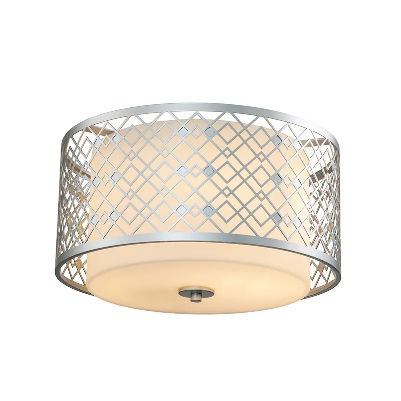 Subito Disponibile Plafoniera con struttura in acciaio e diffusore in vetro dal design moderno - 60W - IP20