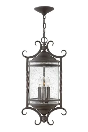 Di Tendenza Lampada a sospensione rustica in alluminio diffusore in vetro con 3 lampadine - 40W - IP44