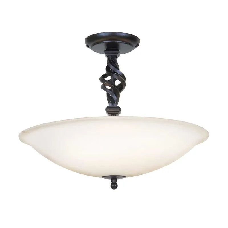 Lmapada da soffitto classica con struttura in acciaio e diffusore in vetro - 60W - IP20 Ultima Occasione
