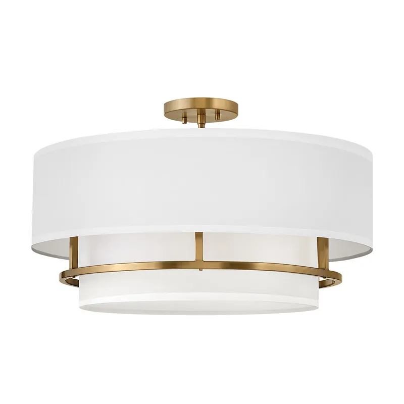Lampada da soffitto grande con struttura in acciaio e diffusore in tessuto - 40W - IP20 Più Venduto