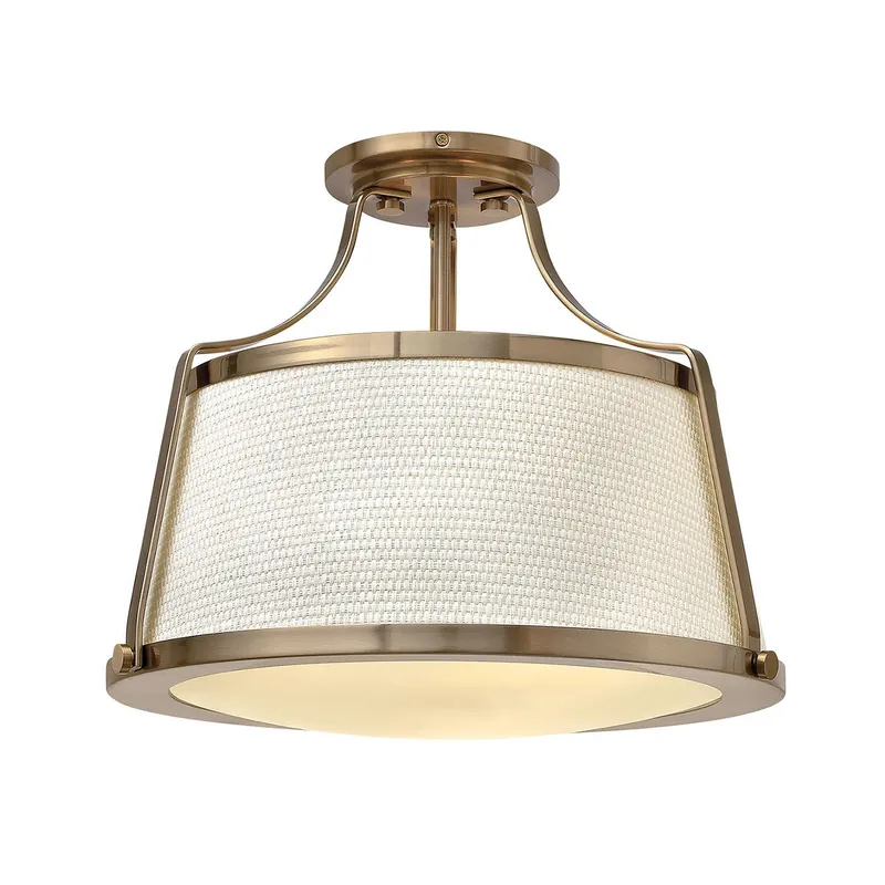 Lampada da soffitto moderna con struttura in acciaio e diffusore in tessuto - 60W - IP20 Solo Oggi