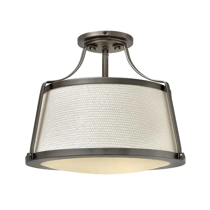 Promozione Lampada da soffitto moderna con struttura in acciaio e diffusore in tessuto - 60W - IP20