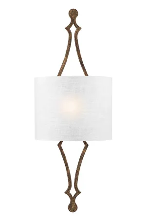 Applique da parete rustica con struttura in acciaio e diffusore in tessuto - 60W - IP20 Promozione Esclusiva
