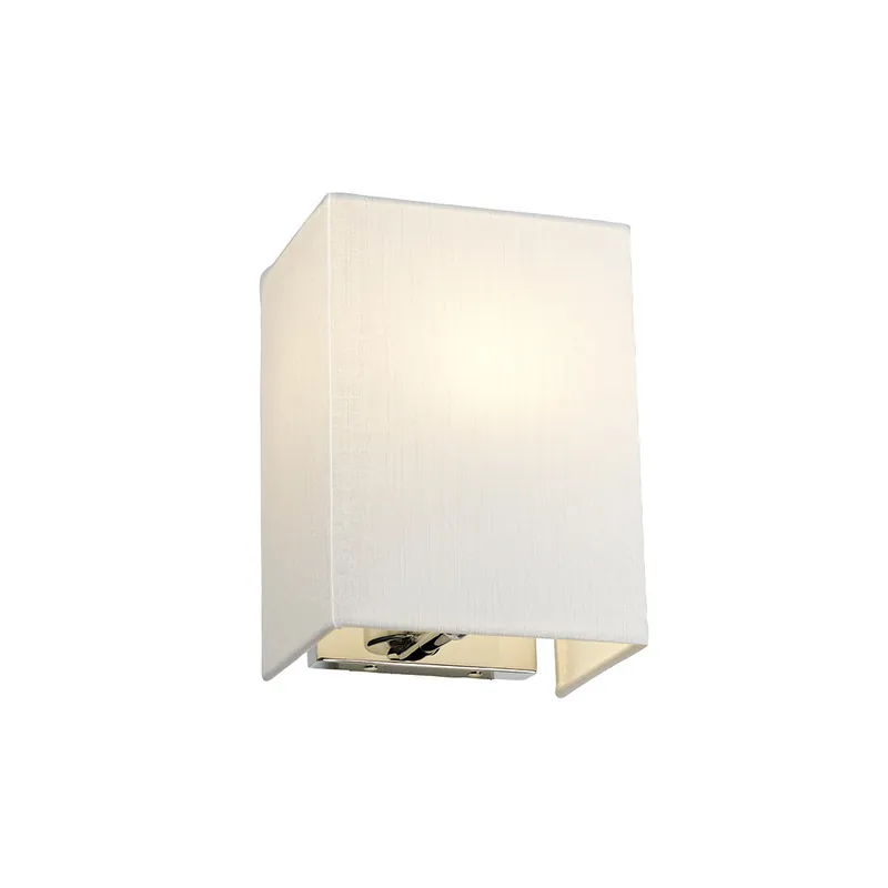 Reso Gratuito Applique moderna piccola con struttura in acciaio e paralume in tessuto - 60W - IP20