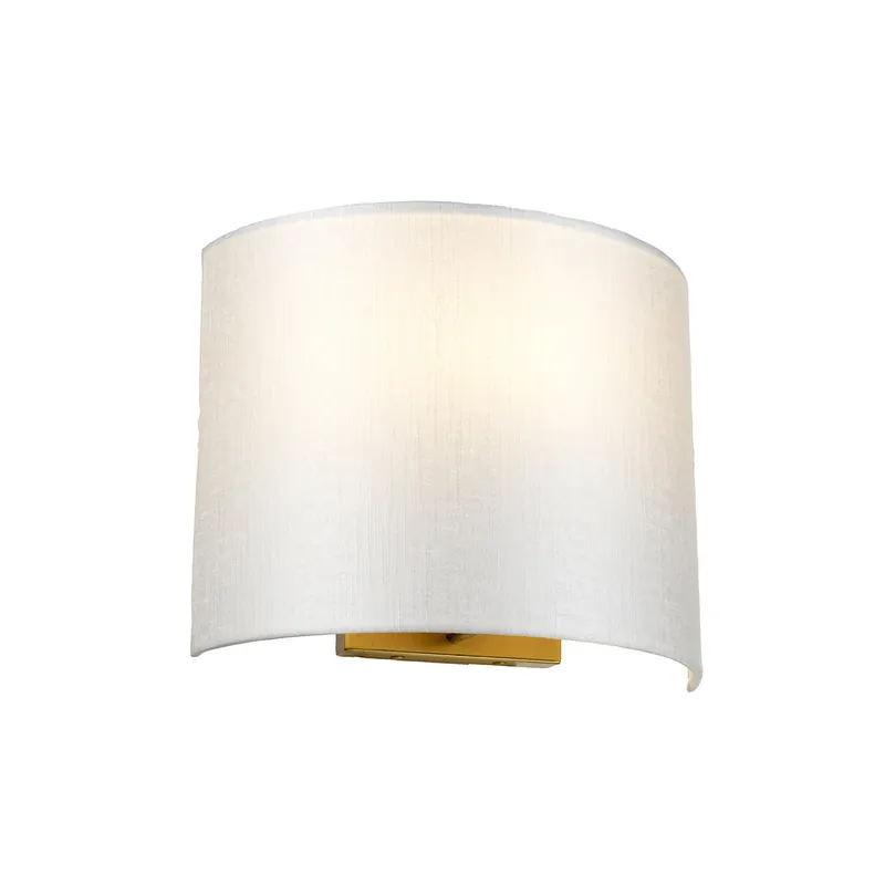 Applique moderna media con struttura in acciaio e paralume in tessuto curvo - 60W - IP20 Scelto Dai Clienti