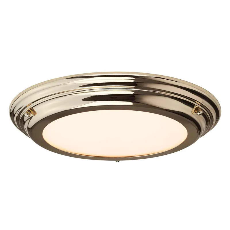 Plafoniera a LED grande per bagno struttura in acciaio e diffusore in acrilico - 25W - Lumen 2250 - 3000k Luce Calda - IP44 Spedizione Espresso