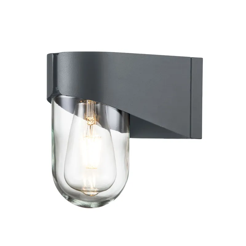 Lampada da parete per esterno in accciaio con diffusore in vetro - 60W - IP44 Super Prezzo