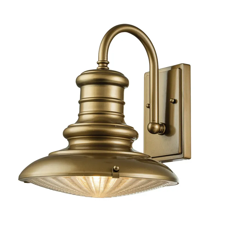 Lanterna da parete rustica per esterno in alluminio e diffusore in vetro - 100W - IP44 Di Tendenza