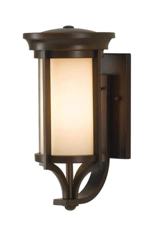 Applique da esterno con struttura in alluminio e diffusore in vetro opalino - 60W - IP44 Saldi