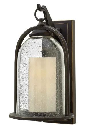 Vendita Finale Lanterna da parete media da esterno in allumnio con diffusore in vetro a 1 luce - 100W - IP44