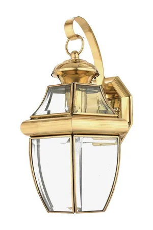 Applique da parete media da esterni in ottone e diffusore in vetro - 150W - IP44 Ultima Occasione