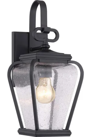 Applique da parete per esterni con struttura in alluminio e diffusore in vetro - 60W - IP44 Must-Have