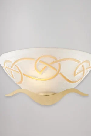 Applique da parete classica con struttura in metallo e diffusore in vetro - 55W - IP20 Non Perdere