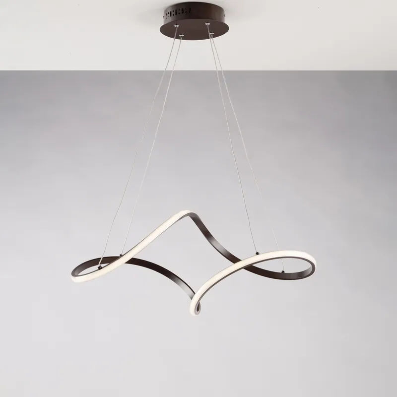 Promozione Esclusiva Lampada a sospensione a LED con struttura in alluminio e diffusore in acrilico - 44W - Lumen 5180 - 4000k Luce Naturale - IP20